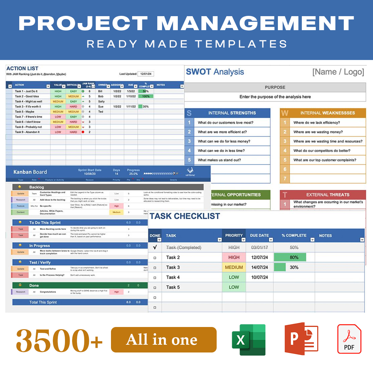 3500+ Project Management Templates